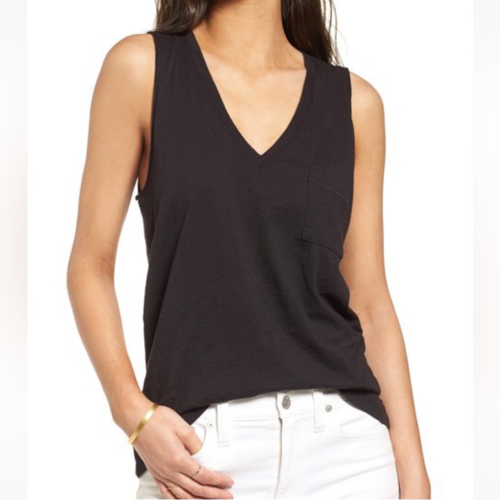 Madewell v-neck whisper cotton tank top